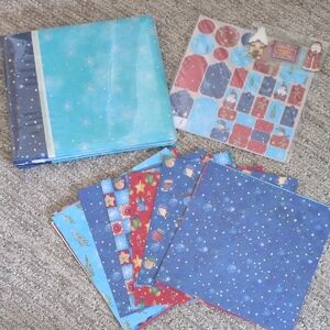 Snowflake Scrapbook Album with Decorative Pages